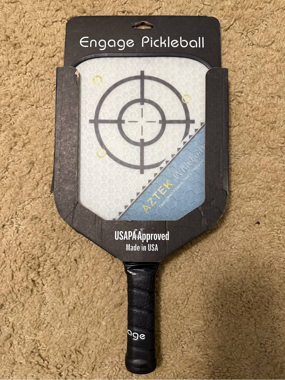 Aztek White/Gray Pickleball Paddle